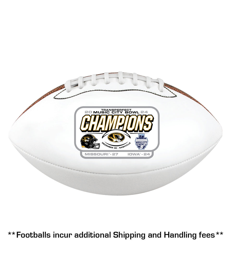 2024 Transperfect Music City Bowl Missouri CHAMPS SCORE Full Size Football