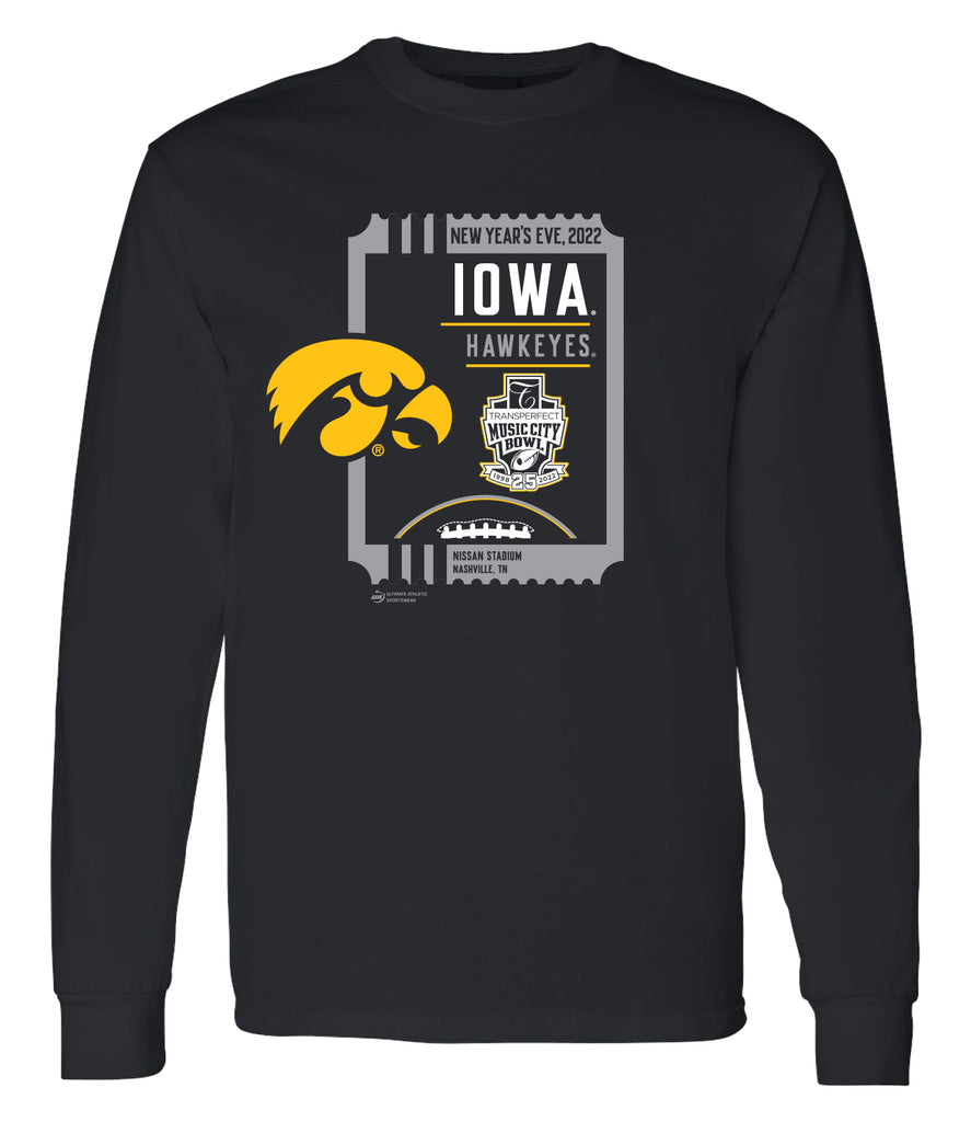 2022 TransPerfect Music City Bowl IOWA Long Sleeve Tee - Ticket